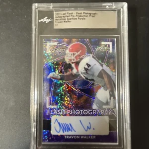 Leaf Flash Pre-Production  Metalized Sparkles Purple  Travon Walker RC AUTO 1/1 - Picture 1 of 4