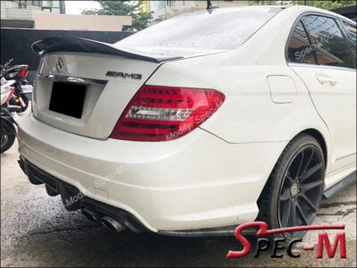 ДЛЯ 2008-14 BENZ W204 C63 4DR СЕДАН ИЗ УГЛЕРОДНОГО ВОЛОКНА УТКА БАГАЖНИК СПОЙЛЕР КРЫЛО - Изображение 1 из 3