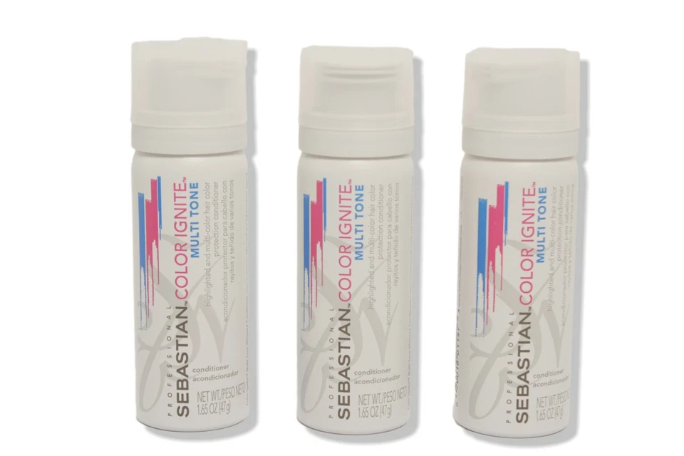 Sebastian Color Ignite Multi Tone Shampoo & Conditioner Duo Travel Size 3 Sets