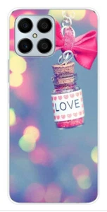 Coque en silicone imprimée compatible Huawei Honor X8 Love noeud rose - Picture 1 of 3