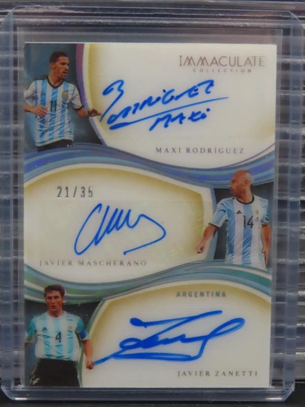 2020 Immaculate Maxi Rodriguez Javier Mascherano Javier Zanetti Auto #21/35