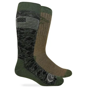 Calcetines de bota de lana merino cojín bandera americana camuflaje Ducks Unlimited para hombre 2 pares - Imagen 1 de 5