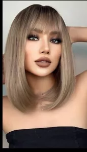 Damen Perücke Ombré Haare Blond - Wie Echthaar (Echthaar Imitation) - Bild 1 von 5