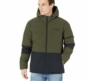 Oakley Men's Tnp DWR Insulated Hooded Jacket Large Black/Green FOA400949 - Picture 1 of 8