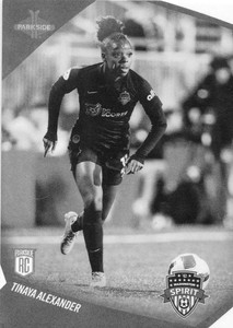 2022 Parkside NWSL Soccer Black And White #160 Tinaya Alexander Spirit RC Rookie