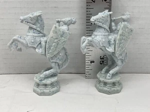 Harry Potter Wizard Chess 2 White Knight Set Used Plastic Replacement Parts 2002 - Picture 1 of 4