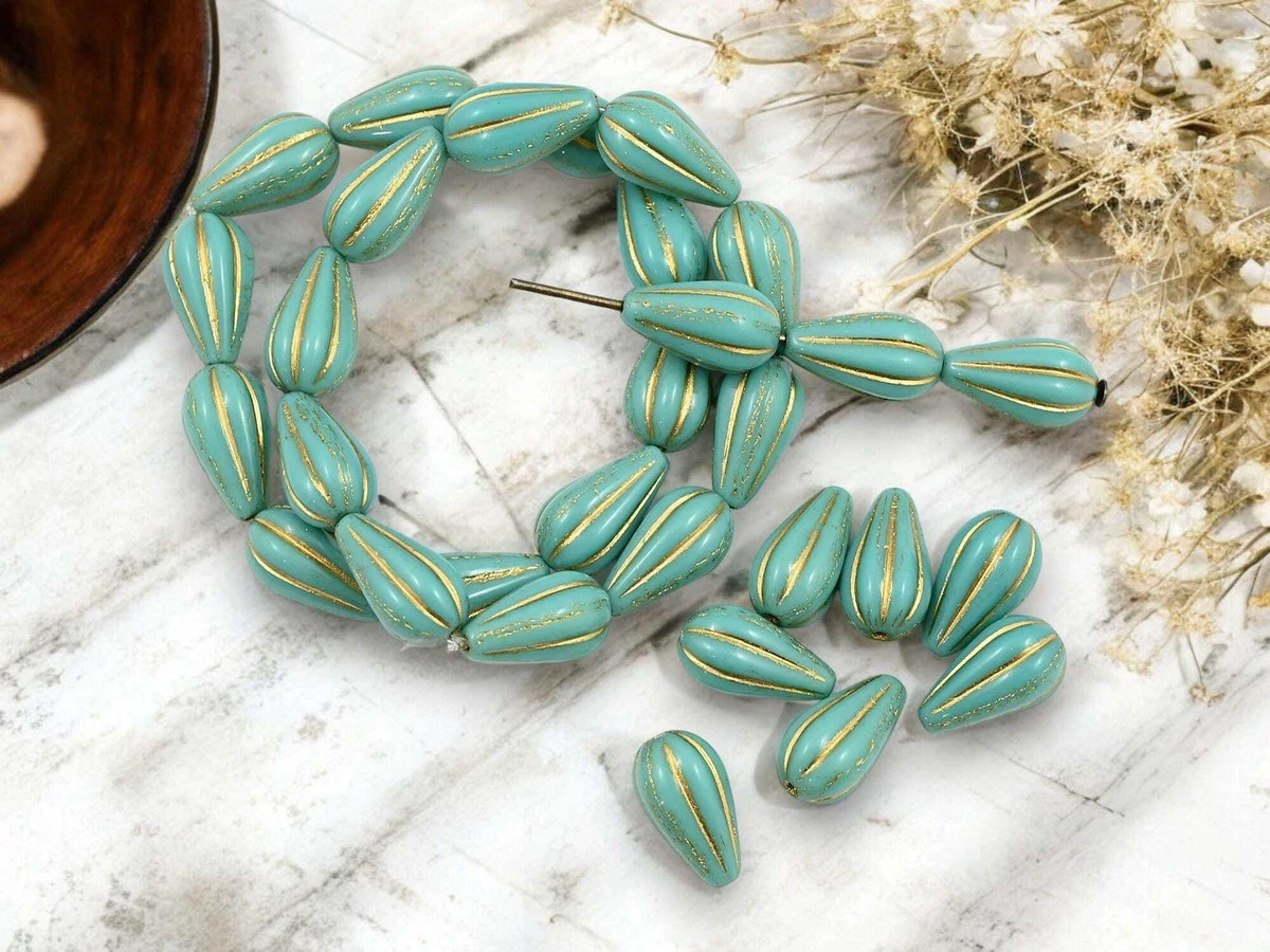 Las Mejores Ofertas En Verde En Forma De Lágrima Cristal Checo/esionado Cuentas Para Hacer Joyas | EBay