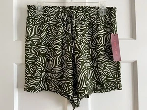 Love Scarlett Damen M Shorts Abstrakt Blockprint Schnittlauch Kombi Farbe - Bild 1 von 12