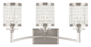 Livex Lighting 50563 Nickel Grammercy 3-Light Bathroom Vanity Light - Picture 1 of 1