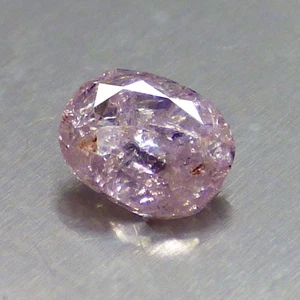 0.18 Ct Hilarious Oval (3 x 2 MM) 100%Natural Argyle Fancy Purplish Pink Diamond - Picture 1 of 7