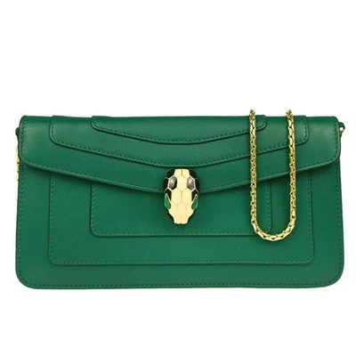 Bolso de hombro Bvlgari Serpenti Forever de piel de becerro verde AX-L15-36672 166126 Foto 1 de 4
