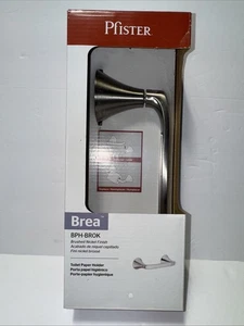 Pfister Brea Toilettenpapierhalter Nickel gebürstet Ganzmetall, Schwenkarm BPH-BR0K - Bild 1 von 3
