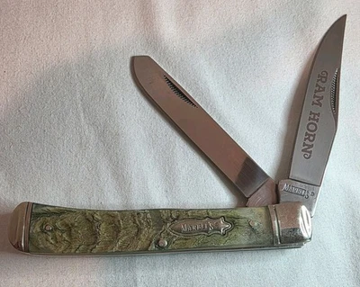 Canivete de bolso Marble's genuíno Ram Horn Trapper - MR358 - Novo na caixa - Imagem 1 de 4