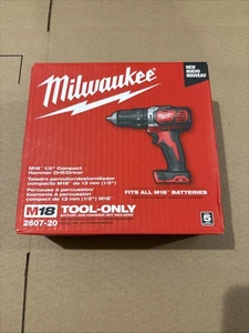 New Milwaukee 2607-20 M18 18V 1/2” Cordless Hammer Drill Driver TOOL ONLY OEM - Picture 1 of 2