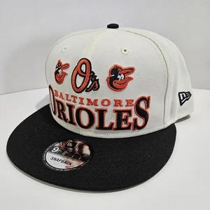 New Era Mütze Erwachsene Baltimore Orioles weiß Archive 9Fifty verstellbar Druckknopflasche - Bild 1 von 9