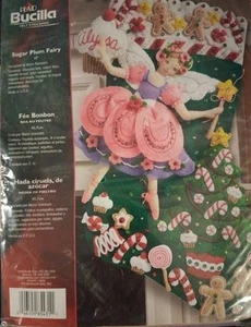 Bucilla "Sugar Plum Fairy" Felt Stocking Kit ~ 2006, 2019 - Picture 1 of 5