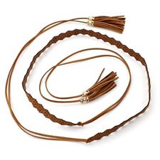 PU Leather Braided Tassel Belt Waist Rope Ethnic Style Belts Women Waist Chain