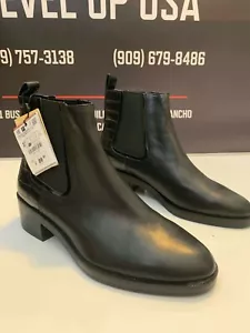 Zara Woman Black Ankle Boots Original-Size:6.5(37 Europe)-New with tags - Picture 1 of 5