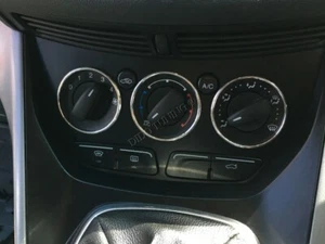For Ford C-max C max 10-15 Aluminium Chrome Heater Control Rings Surrounds x3 - Picture 1 of 8