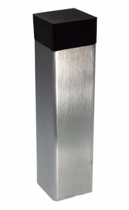 Adoored RECTANGLE DOOR STOP Rubber Tip*UK Brand- Satin Chrome Or Polished Chrome - Picture 1 of 2