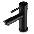 Black Stainless Steel Bathroom Sink Faucet with Waterfall Spout for Home Hotel