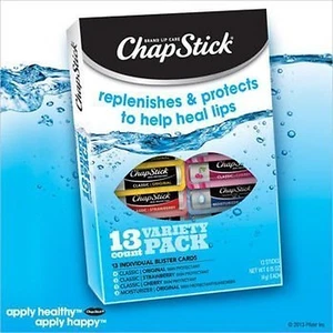 Chap Stick Lip Balm Variety Pack Assorted Flavors Original, Strawberry, Moist... - Picture 1 of 1