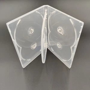 5 X 6 WAY DVD CASE SUPER CLEAR  14MM SPINE - FILM GAME BLUE RAY DVDS WITH SLEEVE - Picture 1 of 4