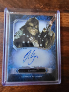 TOPPS STAR WARS MASTERWORK MICHAEL KINGMA AS TARFFUL  AUTOGRAPH CARD