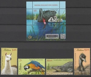 4 estampillas de aves y animales de Moldavia 2023 montadas sin montar o nunca montada + bloque - Imagen 1 de 1