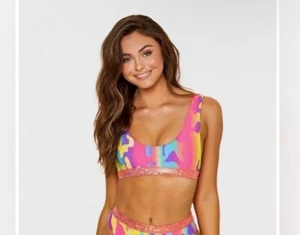 Revibe Dippin Daisys NWT Festival Top Electric Camo Women's XL - Picture 1 of 5