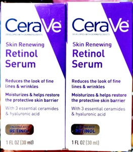 2 CeraVe Skin Renewing Retinol Serum with Hyaluronic Acid Ceramides Encapsulated - Picture 1 of 1