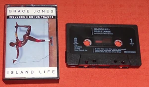GRACE JONES - UK CASSETTE TAPE WITH 3 BONUS TRACKS - ISLAND LIFE - Picture 1 of 5