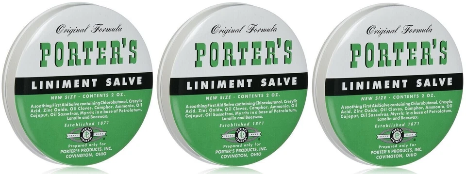 *3 Pack*  Orginal Formula Porter's Liniment Salve 2oz each - Image 1 of 1