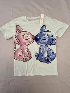Girls Disney Stitch And Angel Shirt Size M 7/8 - Picture 1 of 2