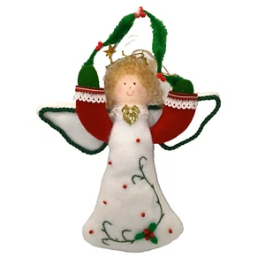 Engel Plüsch Puppe Weihnachten hängend Wandschmuck Handarbeit? 9 Zoll groß - Bild 1 von 7