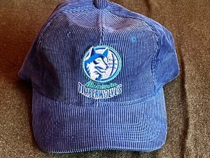 Vintage Corduroy Timberwolves NBA Basketball Snapback Hat One Size Fits All - Picture 1 of 5