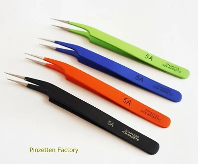 BUNTE Wimpern Pinzetten Set Wimpernverlängerung, Nicht Magnetisch, ca.11,5cm,/5A - Bild 1 von 4