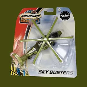 Military Helicopter Sky Busters Matchbox Hero City Die Cast NEW 2003 Green - Picture 1 of 2