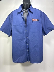 Camisa Oficial Terrible Otoño Empleado de Gasolinera Trabajo Abotonada Azul XL - Imagen 1 de 9
