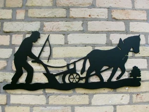 Decorazione parete contadino con aratro 70cm-100cm in acciaio 3mm, un ornamento per ogni fattoria - Foto 1 di 6