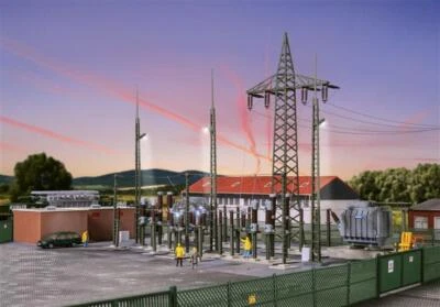 Kibri 39840 HO/OO Gauge Electricity Substation with Electric Flashes Kit - Image 1 of 2