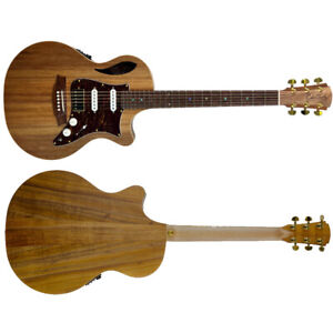 Cole Clark TL2EC-BLBL-HSS True Hybrid Thinline Acoustic-Electric Guitar, Natural