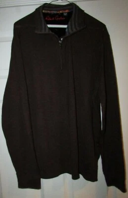 Robert Graham Half Zip Pullover Sweater Brown 3XL NWT $228 NEW - Image 1 of 4
