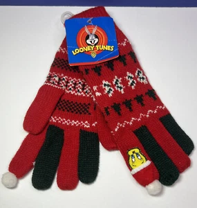 Guantes tejidos de acrílico de colección Looney Tunes Tweetie Bird Navidad (pequeños) Berkshire - Imagen 1 de 7