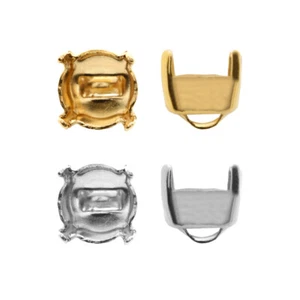 Tipo de botón de configuración de metal adecuado para cristales de piedras redondas en forma de Chaton - Imagen 1 de 4