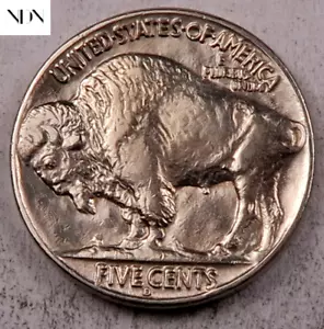 1937-D níquel de búfalo - casi sin circular (AU) - Imagen 1 de 2