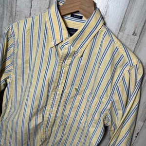 VTG Abercrombie & Fitch Stripe Long Sleeve Button Down Muscle Shirt Preppy Small - Picture 1 of 6
