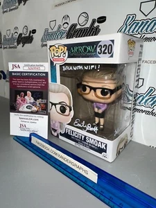 EMILY BETT RICKARDS FELICITY SMOAK ARROW DC SIGNED AUTOGRAPHED FUNKO POP-JSA COA - Picture 1 of 13