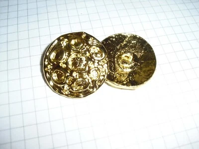 Trachten-Knöpfe 6 Stück Metall gold 27mm Restposten !!! - Bild 1 von 2