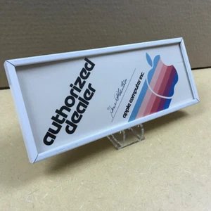 EXCLUSIVE__DISPLAYED BY APPLE DEALERS in 80s__Apple Computer Rainbow Logo RARE - Afbeelding 1 van 7